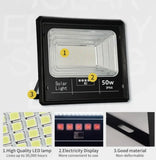 Pachet Proiector Solar Jortan 50W , IP66 , Indicator Baterie , Telecomanda , 6500k + Cadou Surpriza