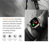 Ceas Smart T500 Ultra, Ecran 36 x 44mm, Durata baterie 5 zile, Apel BT, Notificari Inteligente, Monitorizare Sanatate, Fitness Tracker, Control Multimedia, Alarma, Functie Gasire Telefon, Alb