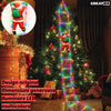 Scara pentru Mos Craciun , LED, metal/plastic, multicolor, 25 x 160 cm model bradut