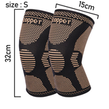 Oferta 1+1 CADOU genunchiera de compresie, Copper, nylon, protectie optima