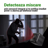 Mini Camera Spion Ultra HD 1080P Qeno®, Unghi Larg 150° Cu Functie Video Si Foto, Night Vision, Senzor Miscare, Baterie 1000 mAH, Suport Card Pana La 32 GB, Portabila, Negru