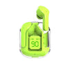 Oferta 1+1! Casti Wireless True Wireless Ultrapods Max, Bluetooth 5.3, Afisaj Digital LED, Autonomie 5 Ore, Rezistenta la Apa IPX4, Culoare Verde Neon