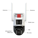 Camera De Supraveghere Smart, Cu Slot Cartela SIM si Incarcare Solara, 2 Zone de Filmare, Senzor De Detectie Miscare, Functie Night Vision+ CARD 32 GB CADOU