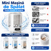 Mini masina de spalat rufe portabila, fara fir, capacitate 3 L, cu functie de stoarcere, 3 programe de spalare, reincarcabila, cu furtun de evacuare si cos de stoarcere, pentru lenjerie intima, camin, apartament, rulota, calatorii si camping