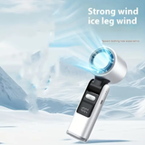 Ventilator Mini Portabil, 100 Viteze Reglabile, Motor Fara Perii, Baterie 3600mAh, Design Pliabil, Culoare Gri