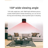Mini Camera Spion Ultra HD 1080P Qeno®, Unghi Larg 150° Cu Functie Video Si Foto, Night Vision, Senzor Miscare, Baterie 1000 mAH, Suport Card Pana La 32 GB, Portabila, Negru