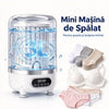 Mini masina de spalat rufe portabila, fara fir, capacitate 3 L, cu functie de stoarcere, 3 programe de spalare, reincarcabila, cu furtun de evacuare si cos de stoarcere, pentru lenjerie intima, camin, apartament, rulota, calatorii si camping