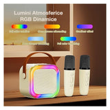 Boxa Karaoke Portabila , cu 2 Microfoane Wireless, LED RGB, Bluetooth