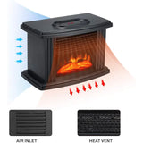 Aeroterma portabila tip semineu si telecomanda, Putere 500-800W, 15-32°C