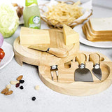 Set servire branzeturi CASENA 5 in 1 Cheese Box, bambus, cu accesorii