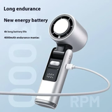 Ventilator Mini Portabil, 100 Viteze Reglabile, Motor Fara Perii, Baterie 3600mAh, Design Pliabil, Culoare Gri