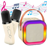 Boxa Karaoke Portabila , cu 2 Microfoane Wireless, LED RGB, Bluetooth