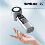 Ventilator Mini Portabil, 100 Viteze Reglabile, Motor Fara Perii, Baterie 3600mAh, Design Pliabil, Culoare Gri