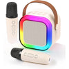 Boxa Karaoke Portabila , cu 2 Microfoane Wireless, LED RGB, Bluetooth