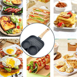 Tigaie cu 3 Compartimente pentru Mic Dejun, Clătite, Pancakes și Ouă, Suprafață Antiaderentă, 34 cm, Gri