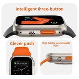Ceas Smart T500 Ultra, Ecran 36 x 44mm, Durata baterie 5 zile, Apel BT, Notificari Inteligente, Monitorizare Sanatate, Fitness Tracker, Control Multimedia, Alarma, Functie Gasire Telefon, Alb
