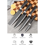 Set 6 Piese pentru Bucătărie, Cuțite Profesionale din Oțel Inoxidabil, Mânere Antiderapante