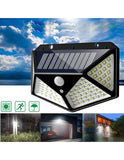 Azi la oferta! Set 5 x Lampa cu Incarcare Solara , Senzor de Miscare, 3 Moduri de Iluminare, 100 LED, Prindere pe Perete