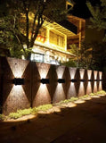 SET 2+1! LAMPI SOLARE BIDIRECTIONALE CU LUMINA SUS - JOS , 10 LED LUMINA ALB CALD SI RECE