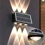 SET 2+1! LAMPI SOLARE BIDIRECTIONALE CU LUMINA SUS - JOS , 10 LED LUMINA ALB CALD SI RECE