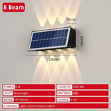 SET 3+1! LAMPI SOLARE BIDIRECTIONALE CU LUMINA SUS - JOS , 8 LED LUMINA ALB CALD SI RECE