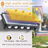 SET 3+1! LAMPI SOLARE BIDIRECTIONALE CU LUMINA SUS - JOS , 8 LED LUMINA ALB CALD SI RECE