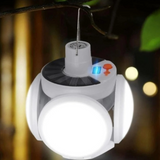 Oferta zilei! Set 2 +1 CADOU Lampa solara pliabila 2 in 1, 360° iluminare, 5 moduri, portabila, rezistenta la apa
