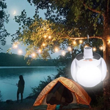 Oferta zilei! Set 2 +1 CADOU Lampa solara pliabila 2 in 1, 360° iluminare, 5 moduri, portabila, rezistenta la apa