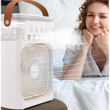 Ventilator portabil 3 1n 1 racorire umidificare si iluminare in 7 culori