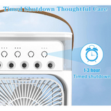 Ventilator portabil 3 1n 1 racorire umidificare si iluminare in 7 culori