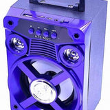 Boxa portabila bluetooth, disco, cu lumini, USB, card si radio