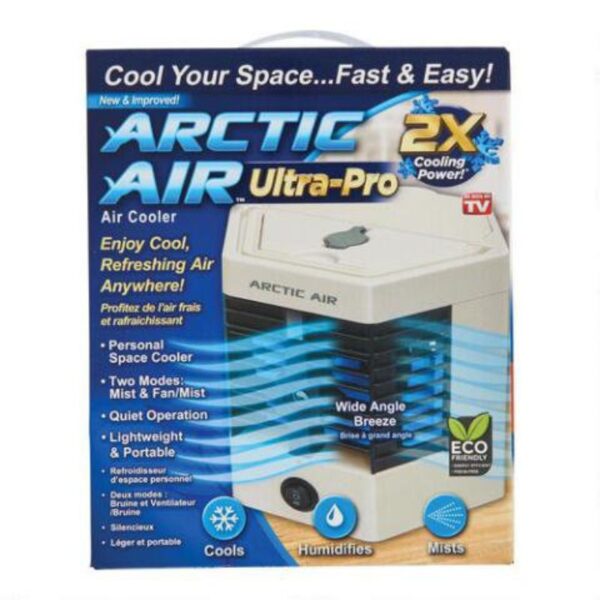 Pachet 1+1! Mini aer conditionat, Mini Cooler Arctic cool Ultra-Pro, 2 trepte de functionare, 10W