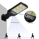 Lampa Solara de Perete cu 72 LED-uri COB, 3 Moduri de Functionare, Telecomanda, Senzor de Miscare si Lumina