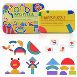 Puzzle Shapes, jucarie educativa puzzle forme geometrice din lemn
