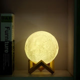 Lampa de veghe pentru copii 3D, 8cm, cu suport lemn
